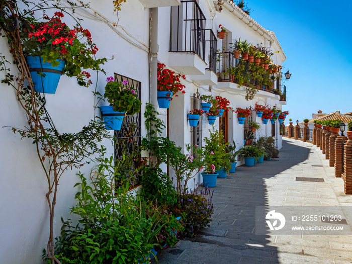 Mijas village in Andalusia with white houses, Spain