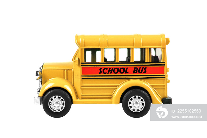 school bus toy isolated on white