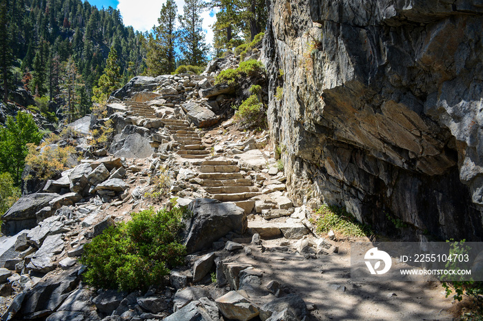 Eagle Falls Trailhead near Tahoe Lake in California, USA