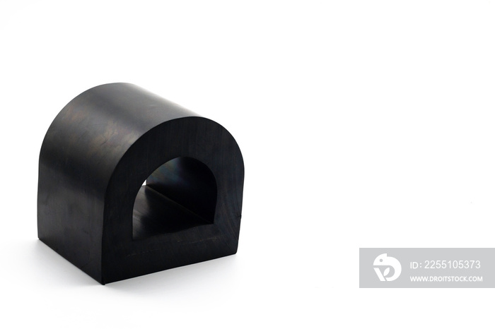 D type black rubber damper...Rubber product cross section