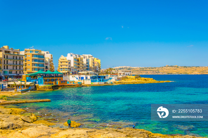 Seaside of Bugibba, Malta