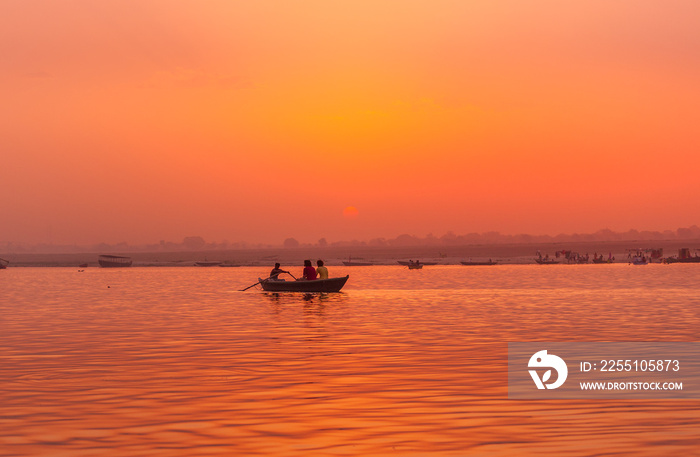 Varanasi - sunset on the Ganges