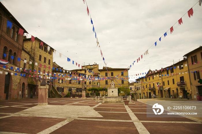 Castelnuovo Berardenga, Chianti, Toscana, Italia,borgo, medievale