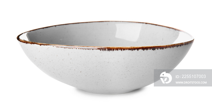 Clean bowl on white background