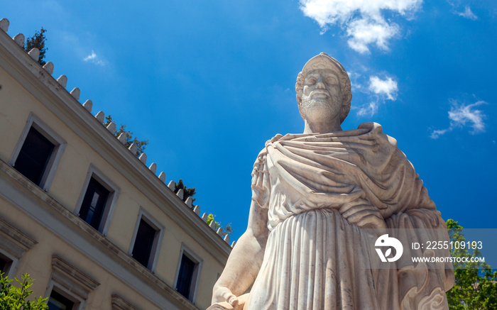 Statue of the Pericles, the ancient ruler of Athens during the classical period of 5th century BC, in Athens, Greece, also known as the  Golden Century of Pericles