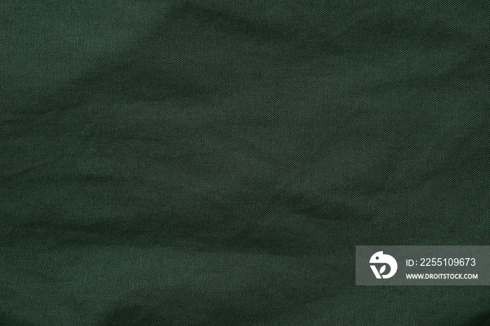 surface of blank dark green fabric for background