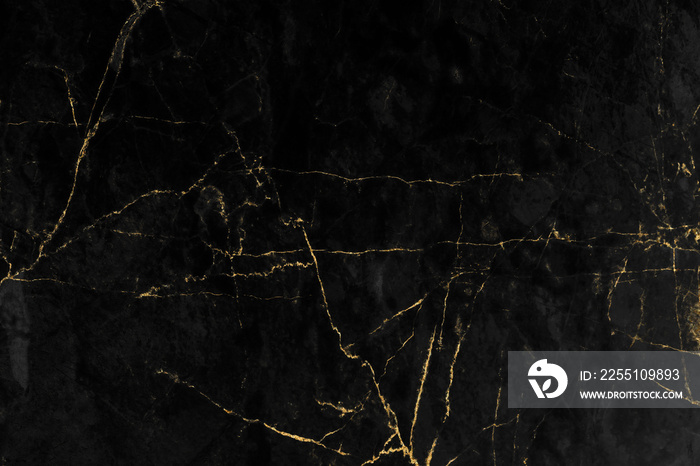 Black gold marble wall surface texture pattern background with high resolution can be used in your creative design.