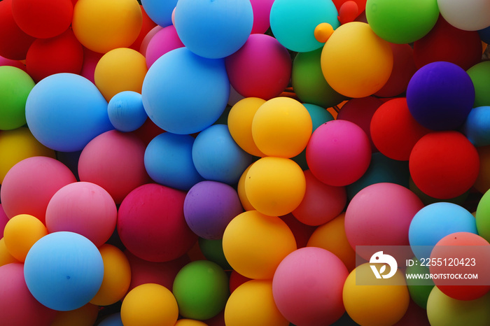 Colorful balloon of different sizes