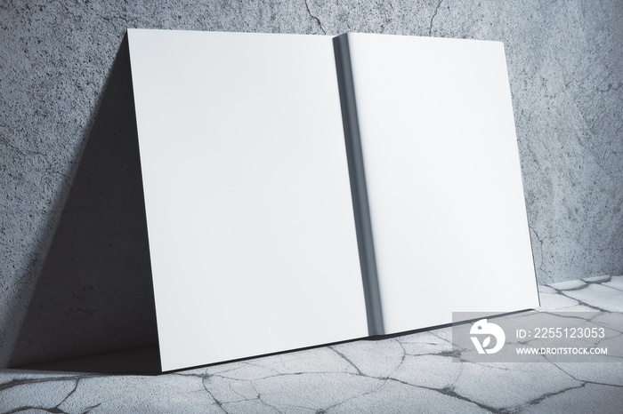 White hardcover copybook side