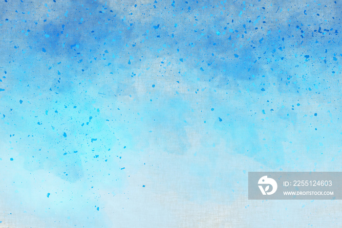 Abstract colourful watercolour background in shades of blue