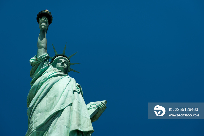 Statue of Liberty and blue skies