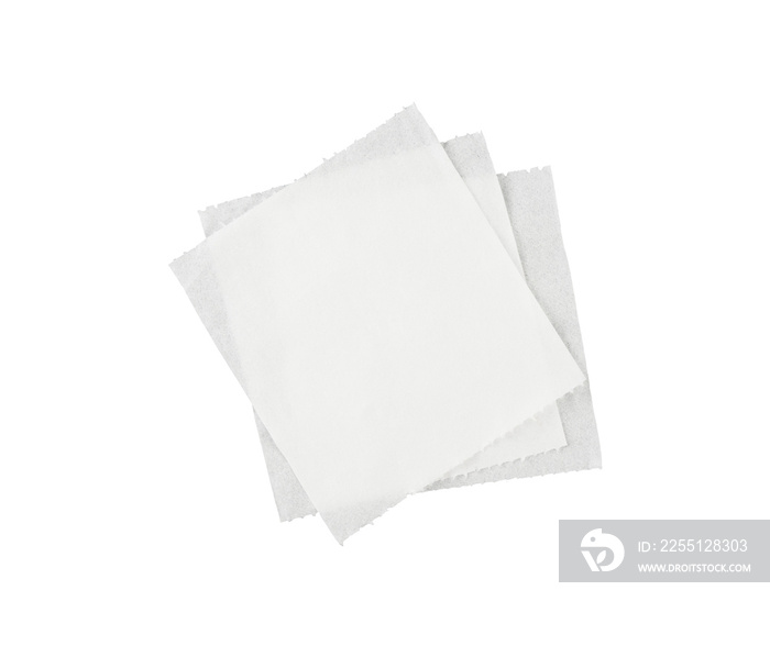 pile of tissue sheets isolated