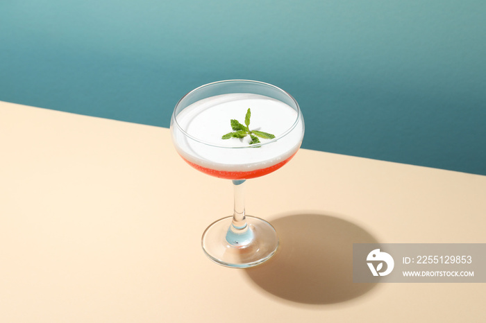 Concept of delicious alcohol drink, Cosmopolitan cocktail