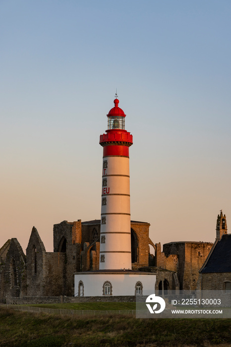 Saint-Mathieu Lighthouse, Pointe Saint-Mathieu in Plougonvelin, Finistere, France