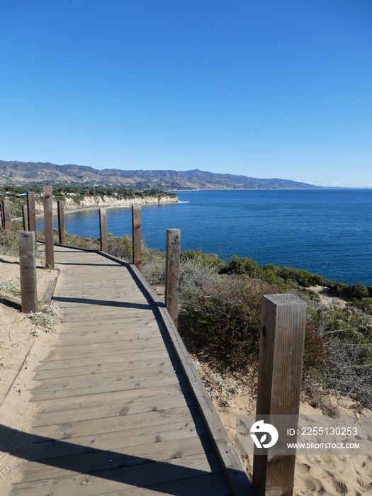 rocks and sea at point dune , Malibu, California