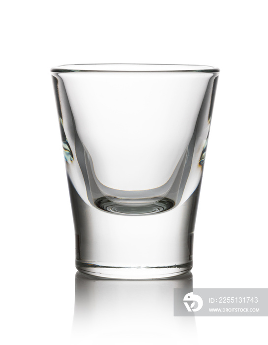 Glass on a white background