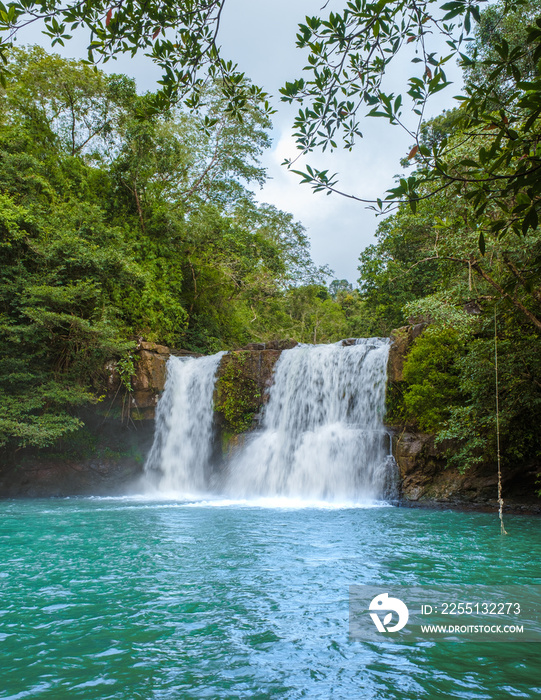 Waterfall at Koh Kood Island Thailand, Khlong Chao Waterfall Koh Kood Thailand waterfall in rainforest