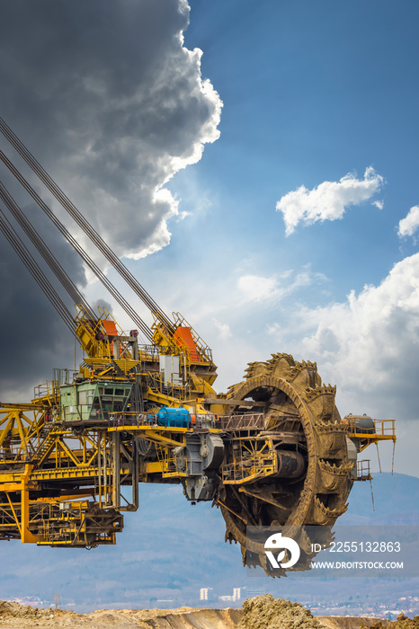 Coal mining machine near Most, Northern Bohemia, Czech Republic