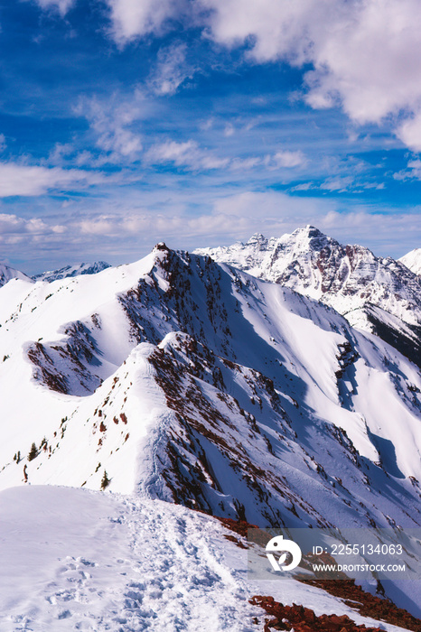 Colorado Rocky Mountains Peaks In Snow