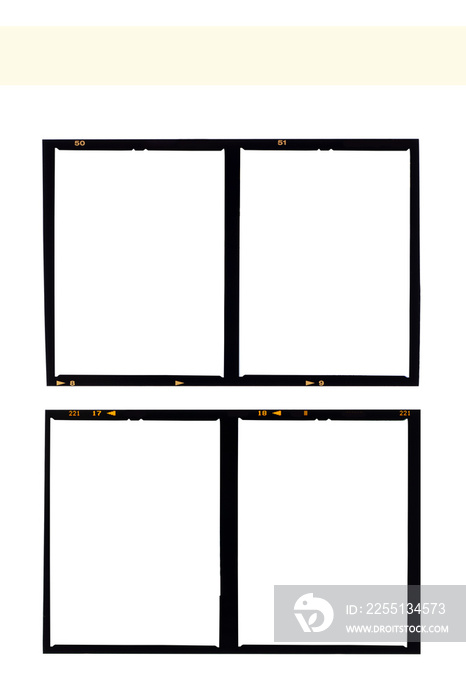 Medium format color film frame.With white space.120 film.