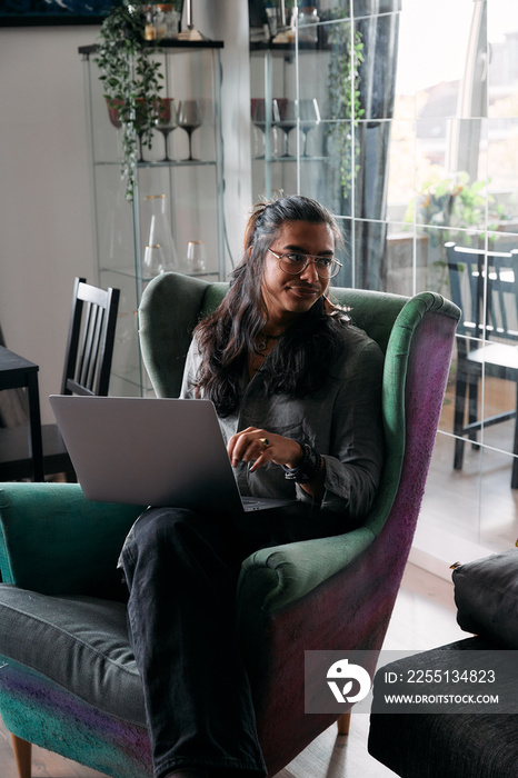 Person working on their laptop