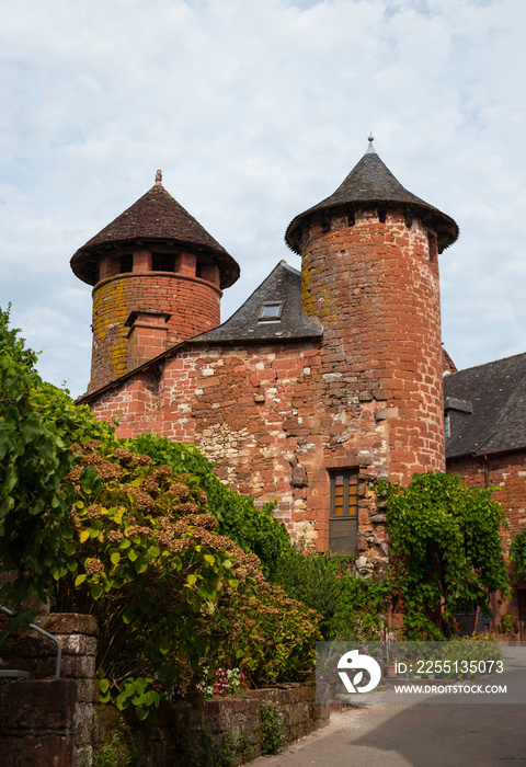 The red village Collonges la rouge in france