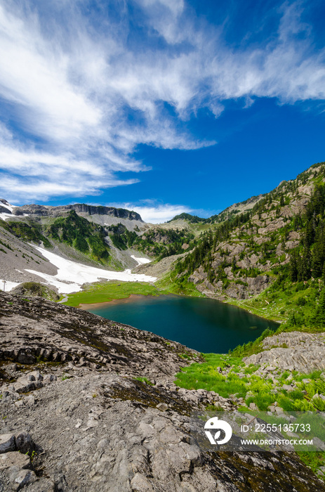 Majestic mountain lake in Canada.