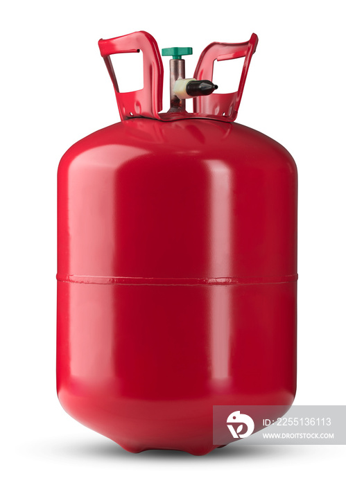 Helium tank. Metal liquefied compressed helium gas container for filling or inflating Balloons good for birthday and other holidays. Compact Helium tank.