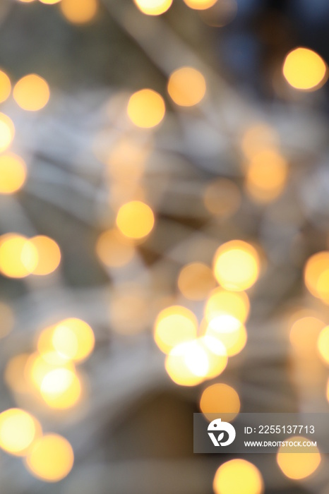 blurred yellow christmas lights background