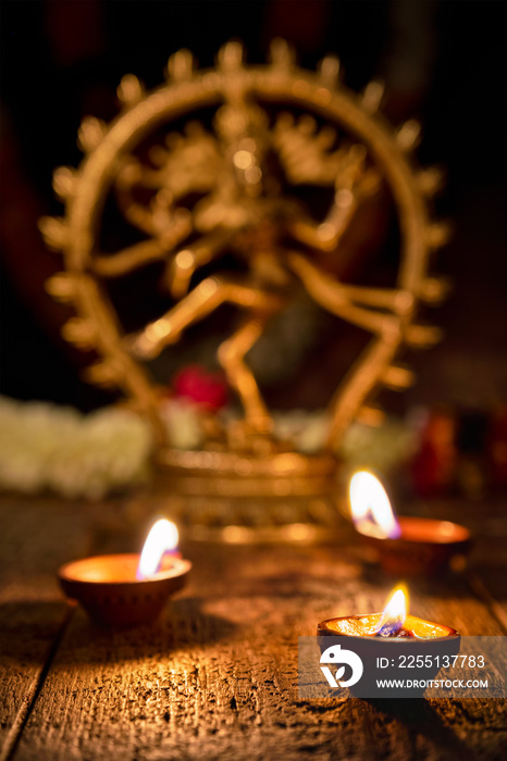 Diwali lights with Shiva Nataraja