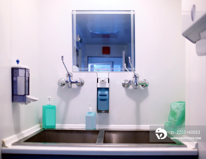 Sink in hospital room for sterilization