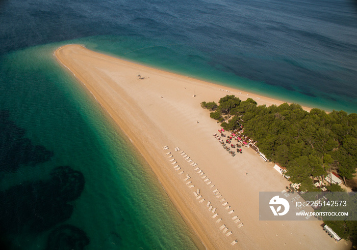 Golden cape Brač, Croatia, Zlatni rat