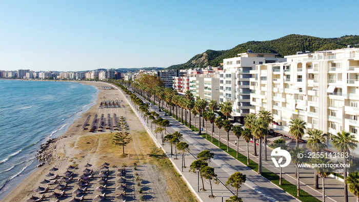 Early morning on the embankment of Vlore