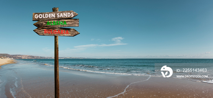 Sandstrand am Goldstrand an der Bulgarischn Schwarzmeerküste