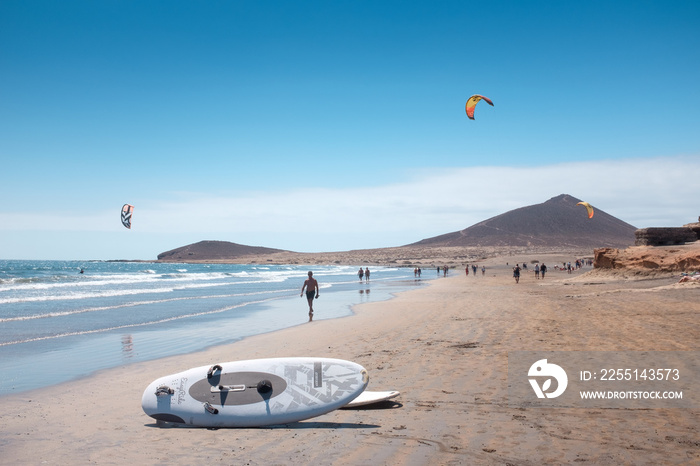 El Médano beach, in south of Tenerife island (Canary Islands. Spain)