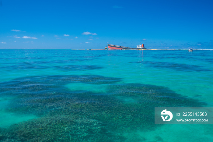 Japanese ship Wakashio wrecked off the coast of Mauritius