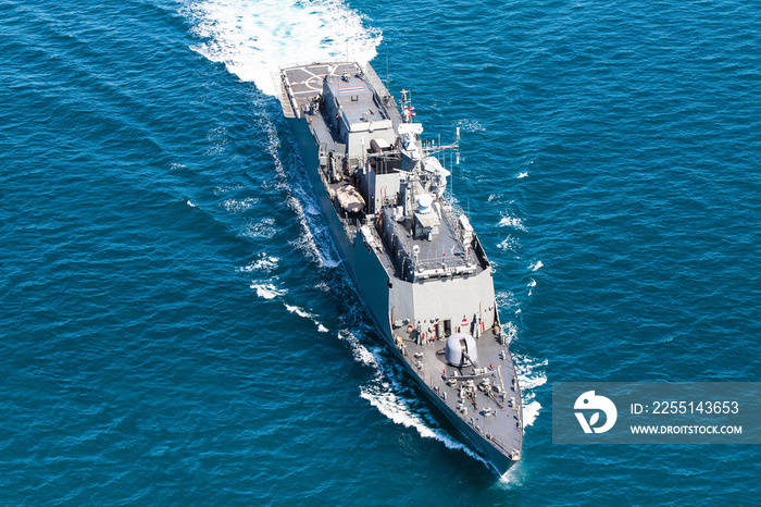 Patrol vessel in the gulf of Thailand