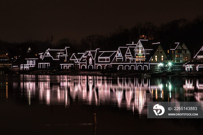 Boat House Row at Night