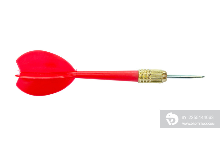 Red and dart Isolated on White Background with clipping path