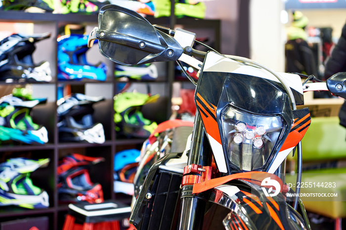 Motorcycle and racing helmets in store