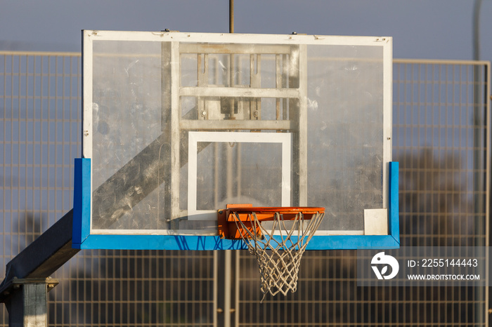 Close-up view on the basketball board