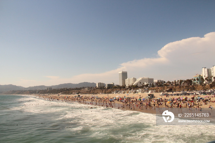 Beach in California, Santa Monica Beach