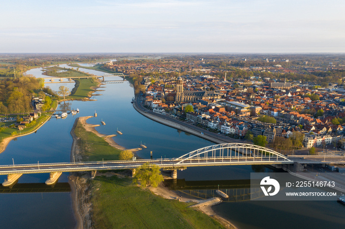 Arial photo over Deventer, Netherlands