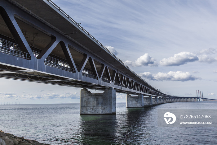 Oresund Bridge,oresunds bron, bridge on the sea ,architecture landscape in sweden