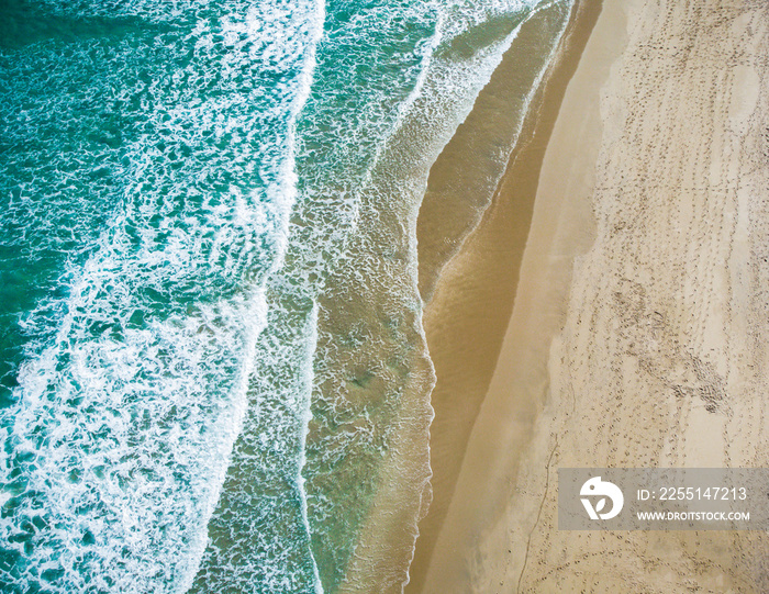 beach and sea drone point of view