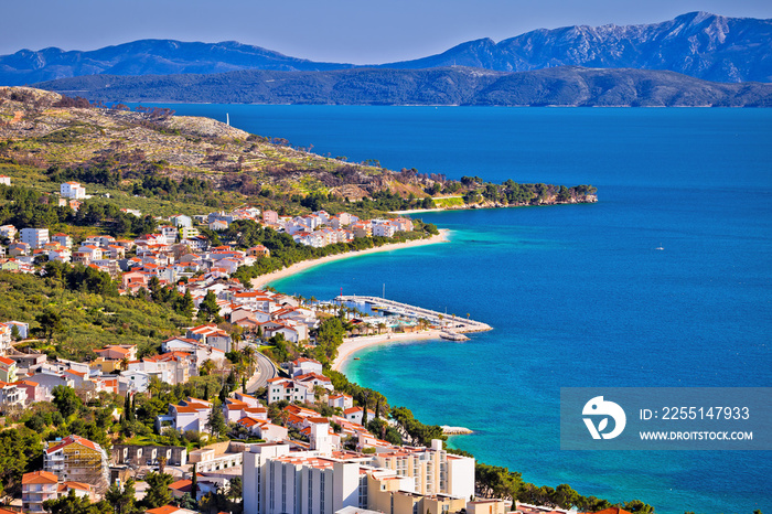 View of Tucepi waterfront in Makarska riviera