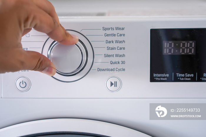 washing machine Choosing Program On Washing Machine