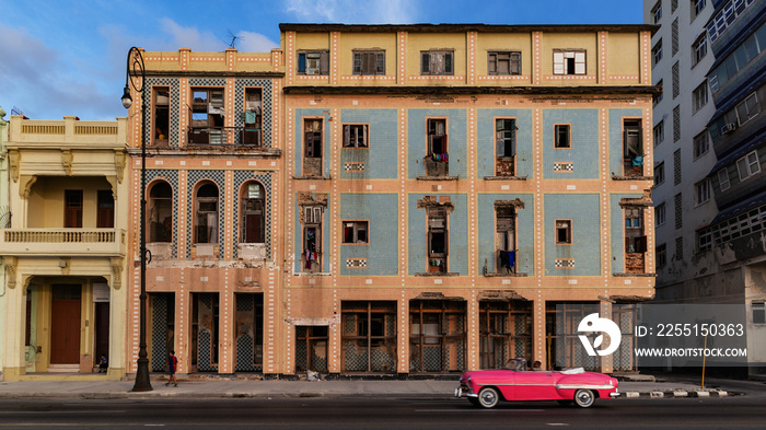 Building with car in Havana