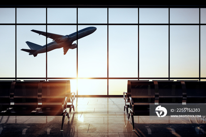 Modern airport interior