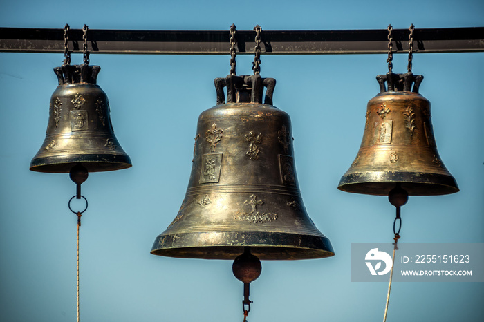 bells on observation platform at Agios Patapios ( Moni Osiou Patapiou) monastery near Loutraki